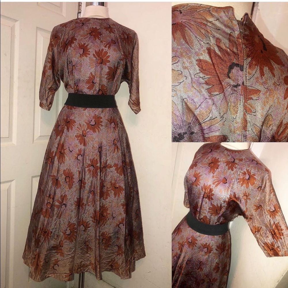 Vintage floral handmade dress